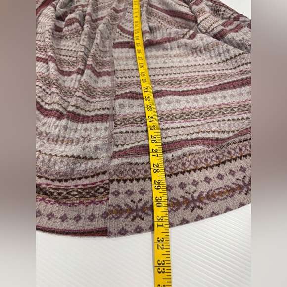 Bobeau Open Front Cardigan Sweater Women Size L Red Tribal Boho Dolman Sleeve - Picture 5 of 7